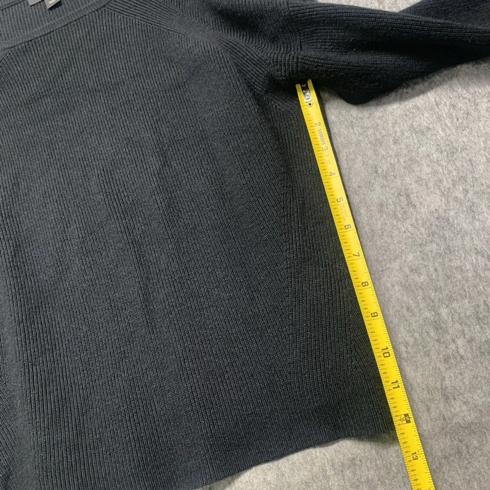 Ann Taylor PETITE Women's Black Ribbed Sweater Top Shirt Capsule Classy- Size LP - Picture 8 of 9